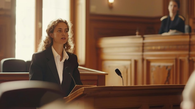 Imagen de una testigo en un juicio